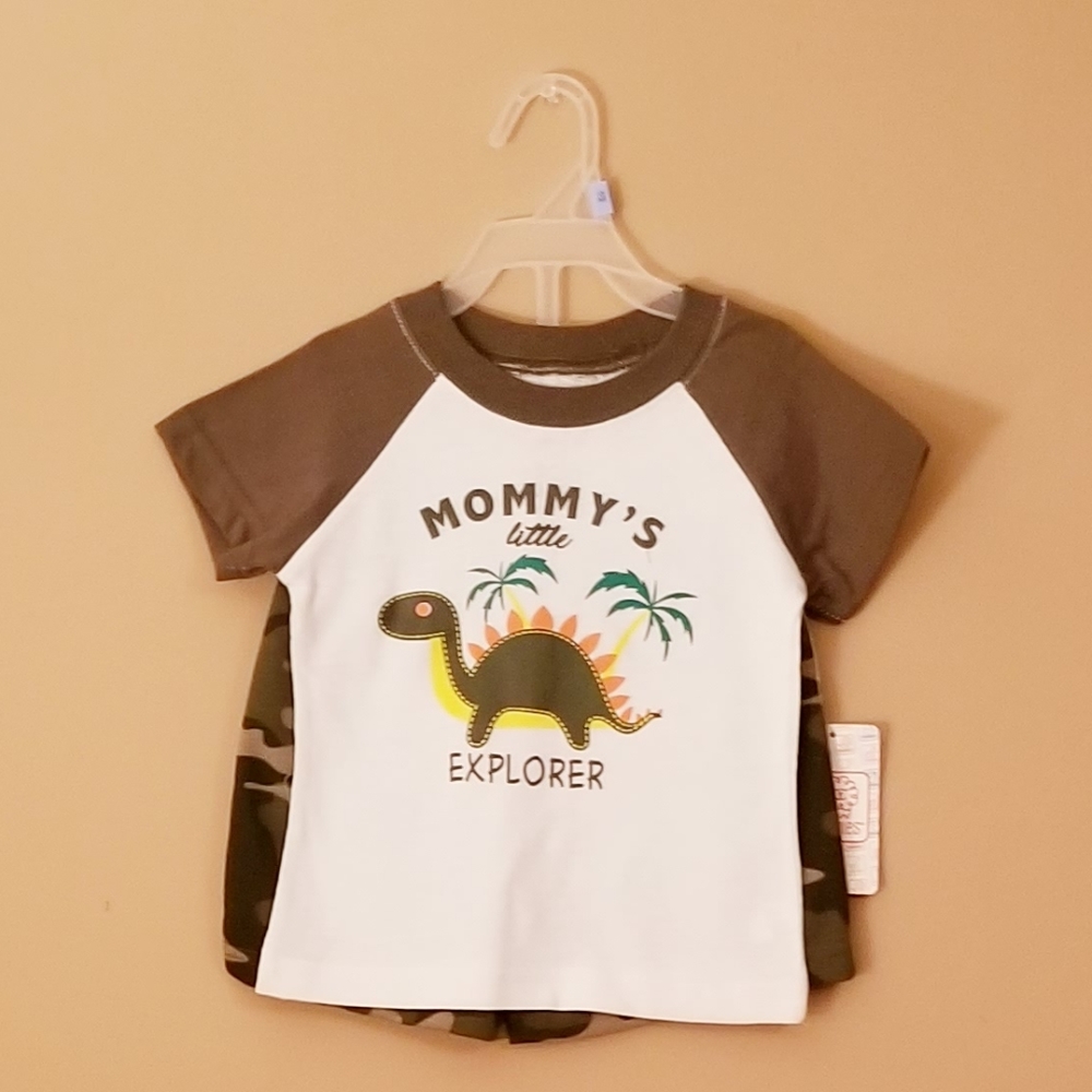 📎2Pc. DINO CAMO SHORT SET